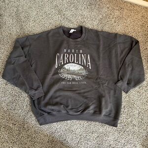 Full Tilt Charcoal North Carolina Crewneck Sweater